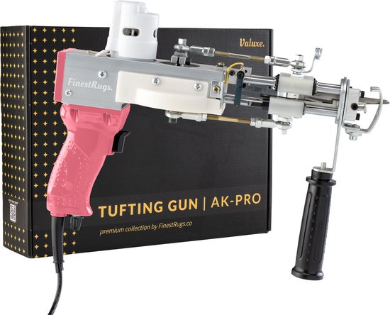 Tufting Gun AK-PRO - 2 in 1 Tuftpistool - Cut & Loop Pile (AK-1 & AK-2) - Tapijt Maken - Tuften - textiel - roze