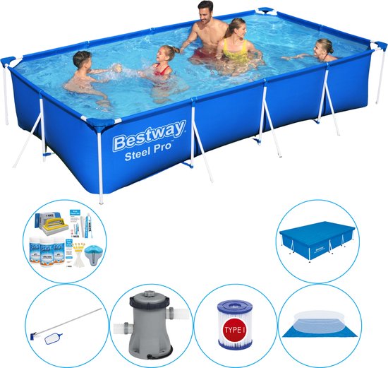 Zwembad Super Deal - Steel Pro Rechthoekig 400x211x81 cm