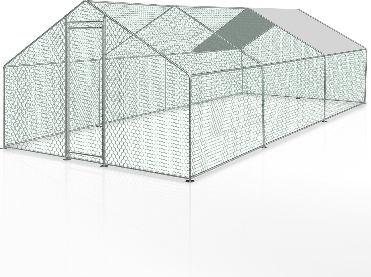 kippenren kippenhok buitenverblijf 3x6x2 m