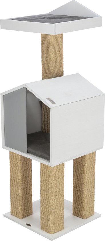 Trixie Be Nordic - Krabpaal Jonte - Grijs/Wit - 115 cm