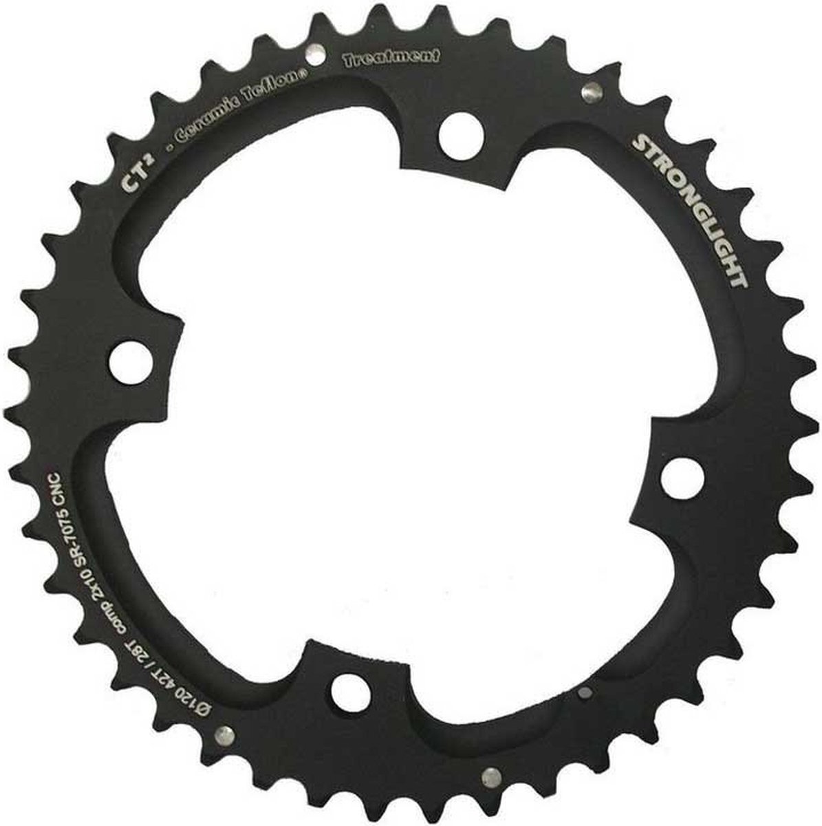 STRONGLIGHT MTB Sram Kettingblad buiten 2x10 ct², black Uitvoering 42 (28)T