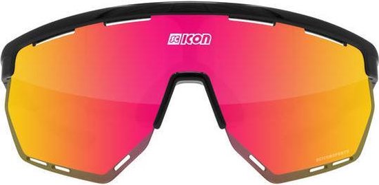 Scicon - Fietsbril - Aerowing - Zwart Gloss - Multimirror Lens Rood