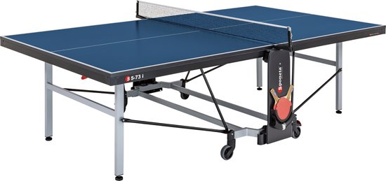 Sponeta® S5-73i tafeltennistafel indoor- Pingpongtafel voor binnen - Speeltoestel voor binnen - Inklapbaar - Zelftrainstand - Inclusief tafeltennisnet en bathouder - 22mm blauw blad - 3 Jaar garantie - LxBxH 274x152,5x76cm - Made in Germany