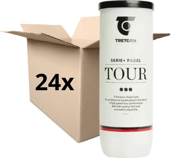 Tretorn - Serie Tour Padel Ballen - Doos - 24 Kokers