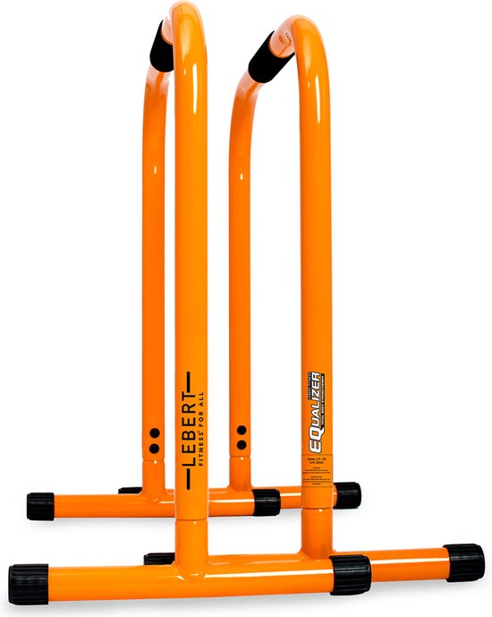 Lebert Equalizer Dip Bars Oranje - Dip Station - Pull Up Bar - Push Up Bars - Calisthenics - Krachttraining voor het gehele lichaam
