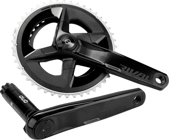 SRAM Rival AXS D1 Quarq Road DUB Vermogensmeter Krukasset 2 x 12-speed 46/33T, zwart