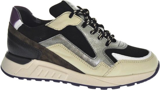 Piedi Nudi 2507 17.03PN Bianco Nero Combi Dames Sneakers - Beige - 41