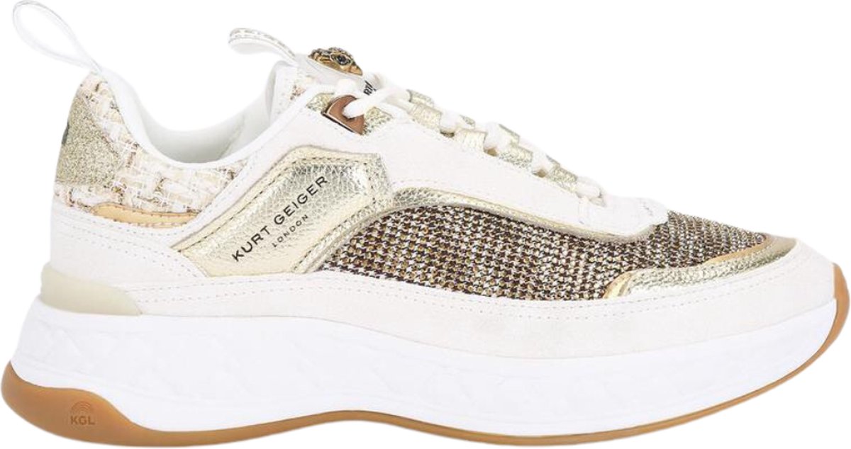 Kurt Geiger London Kensington Sneaker Lage sneakers - Leren Sneaker - Dames - Beige - Maat 37