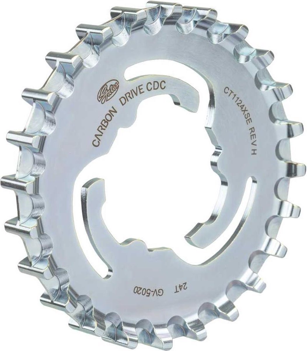 Gates tandwiel 24 CDN sh/sram surefit RVS achter zwart
