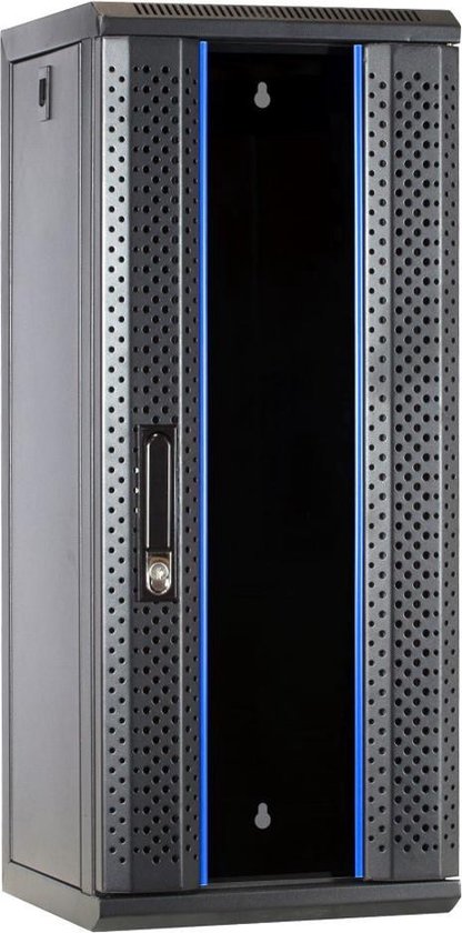 DSIT 10 inch 15U serverkast / serverbehuizing met glazen deur 312x310x752mm (BxDxH)