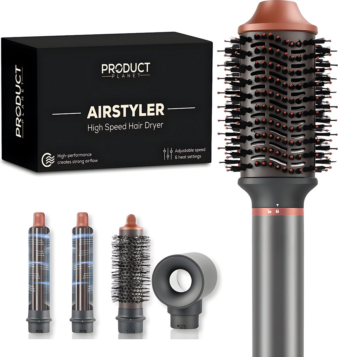 ProductPlanet® Ultimate 5-in-1 Airstyler - Hairwrap - Stijlborstel en Föhnborstel - Föhn - Multistyler - Tiktok -2023 Editie - Kerstcadeau