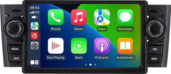 CarPlay Fiat Grande Punto Linea 2007-2012 Android 12 navigatie en multimediasysteem 2GB RAM 16GB ROM