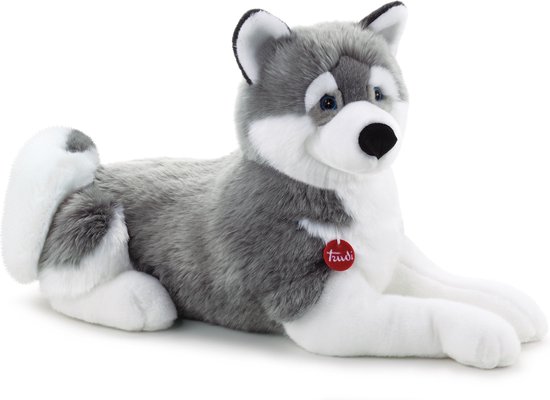 Trudi - Classic Hond Husky Marcus (XXL-22276) - Pluche knuffel - Ca. 40 cm (Maat XXL) - Geschikt voor jongens en meisjes - Grijs/Wit