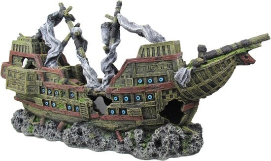 Scheepswrak - 78 cm - Aquarium decoratie