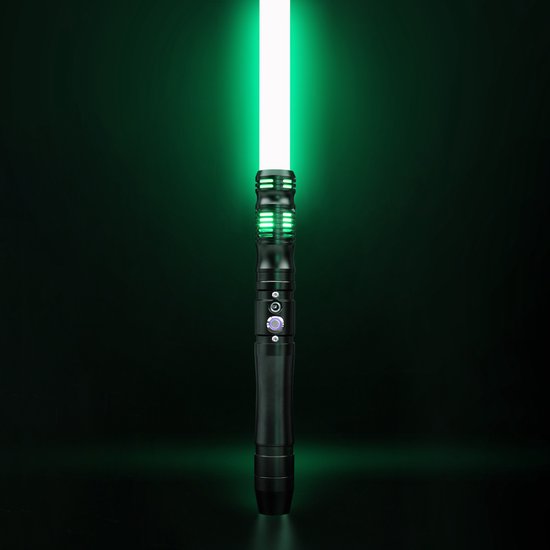 Premium Lightsaber “Acolyte” - KenJo Sabers - Oplaadbaar Lichtzwaard - Hoge Kwaliteit Light Saber Replica - Zwart Metalen Handvat - Alle Kleuren 12 Watt (RGB) - 10 Geluidstypes