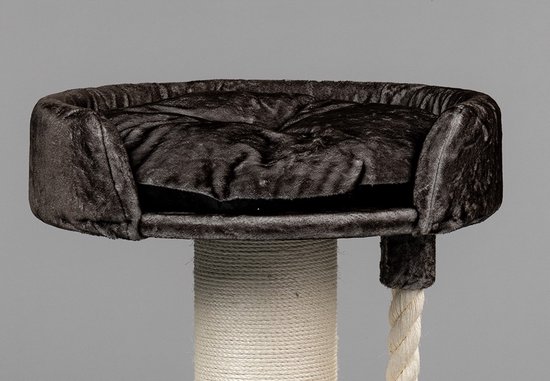 Grote Taupekleurige, 60 cm Diameter Ronde Zetel (Incl. Kussen) Chartreux voor grote katten van RHRQuality