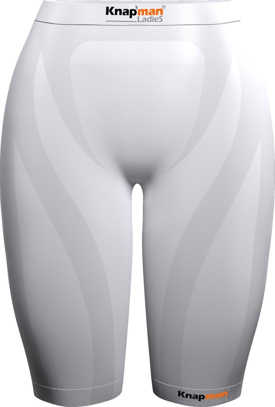 Knapman Ladies Zoned Compression Short 45% Wit | Compressiebroek (Liesbroek) voor Dames | Maat M