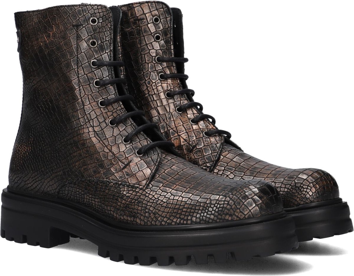 Floris Van Bommel Sfw-50125 Veterboots - Laarzen Met Veters - Dames - Brons - Maat 37