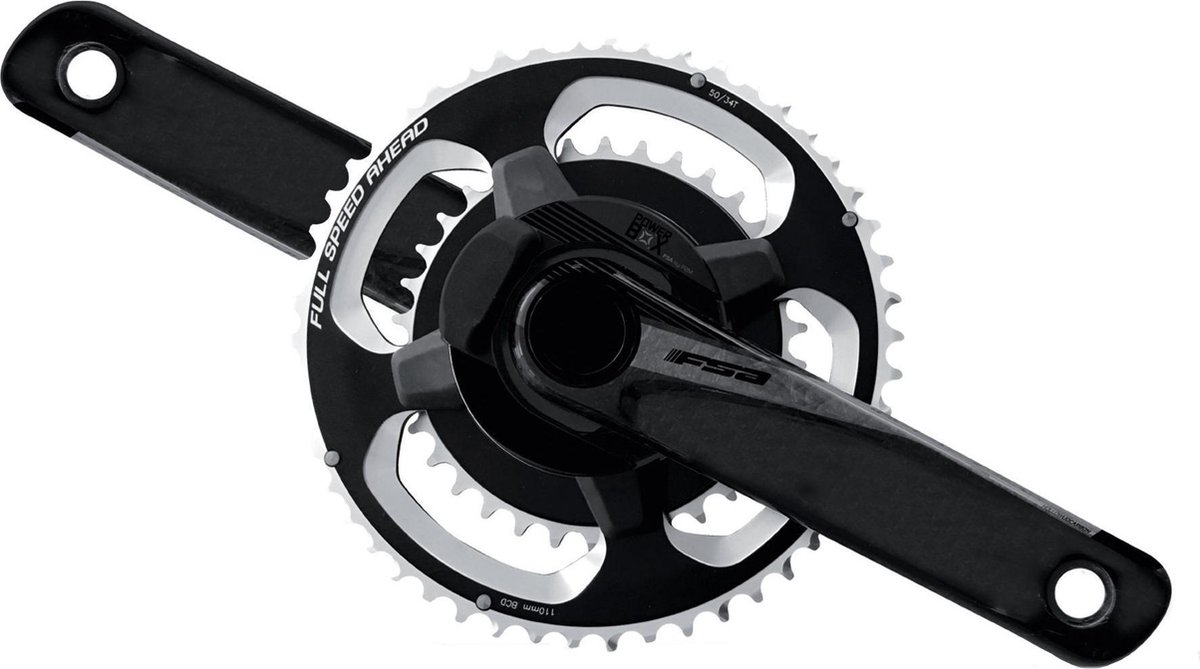 FSA Powerbox Carbon 386Evo Zwengel 52/36 tanden zwart Pedaalarmlengte 170mm