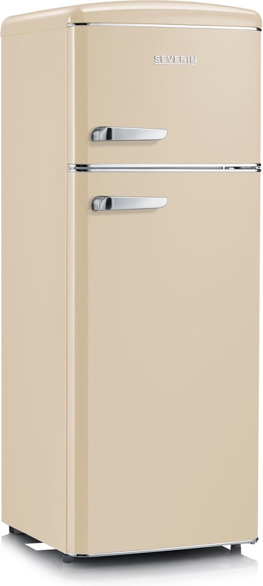 Severin 8933 - Koelvriescombinatie vrijstaand - retro koelkast - beige