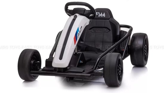 Kars Toys - Elektrische Drift Kart Basic - Wit - GoKart - Drift Trike - 24V Accu