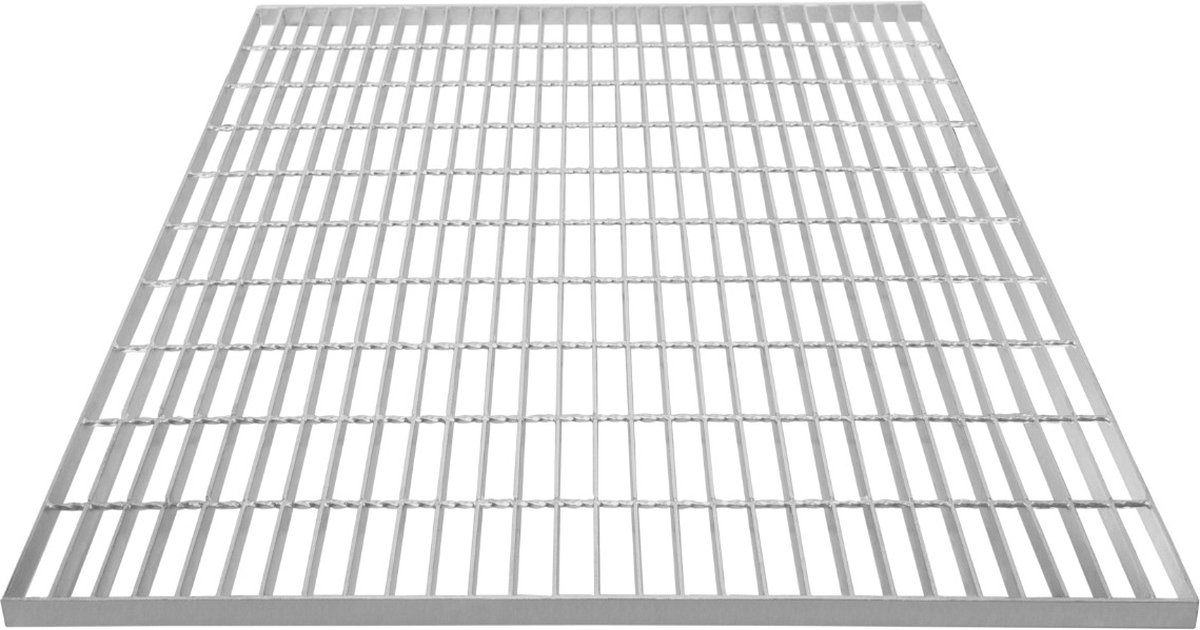1000 x 1000 x 30 mm Galvaniseerde Rooster Vloerpaneel - Zware Uitvoering - Zilver - Zinkcoating - 1000kg Draagvermogen - 4mm Dik Metaal