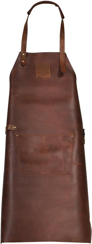 Boska Mr. Smith Leren Barbecueschort Pocket - Voorvak - Verstelbare Band - Bruin - 85,5x64 cm