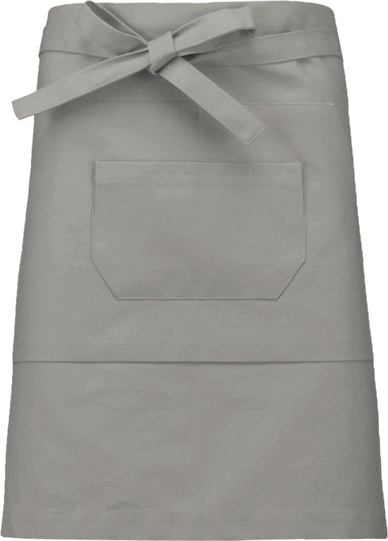 Awesome-Gifts - Professionele Horeca Sloof - K899 Bistro schort - Heupschort - Serveerschort - unisex - halflang - 90 x 50 cm - per 10 stuks - onbedrukt - Licht grijs