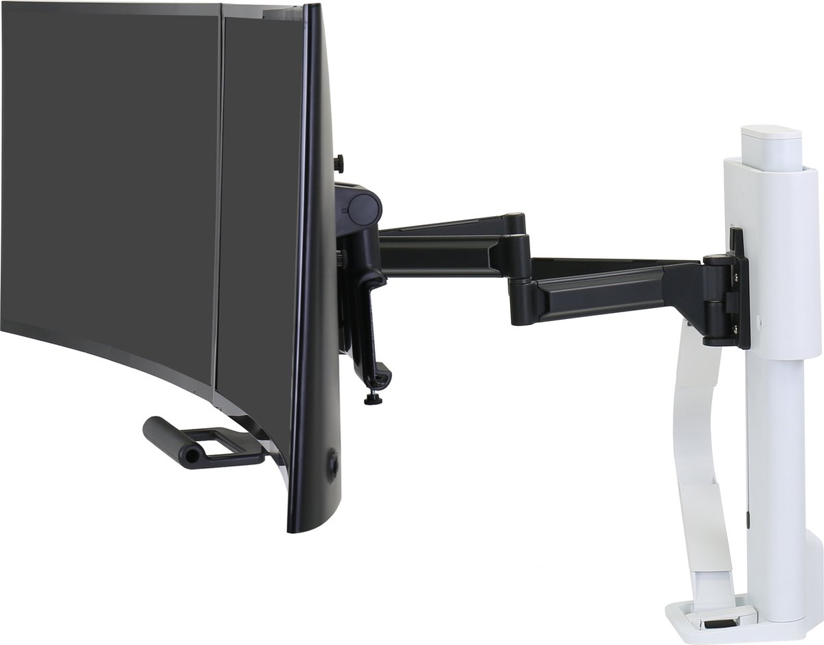 Ergotron TRACE™ Monitor-tafelbeugel 2-voudig 53,3 cm (21) - 68,6 cm (27) Draaibaar, In hoogte verstelbaar, Kantelbaar, Zwenkbaar