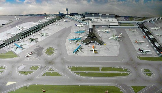 1:500 EHAM (Amsterdam, Schiphol) - Diorama vliegveld 'Aktie set'