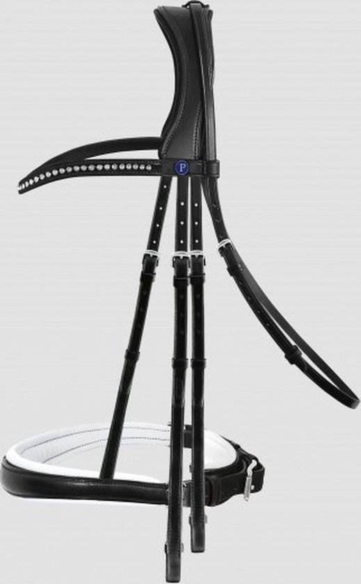 Passier Hoofdstel stang &trens  Dream Black Lack/White - Cob