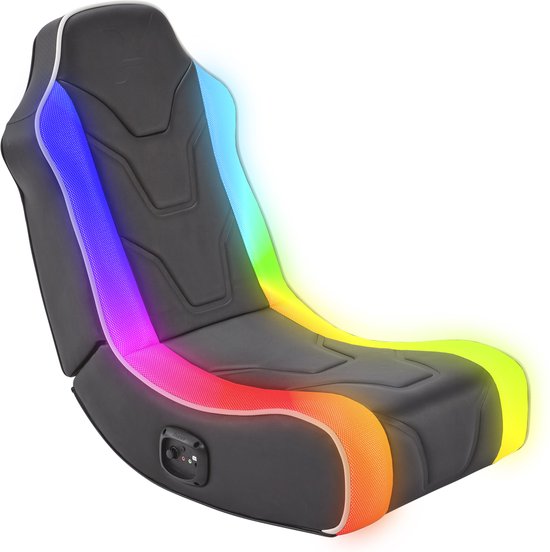 X Rocker Chimera 2.0 - Compacte Lage Gamestoel - Met Speakers - RGB verlichting - Zwart