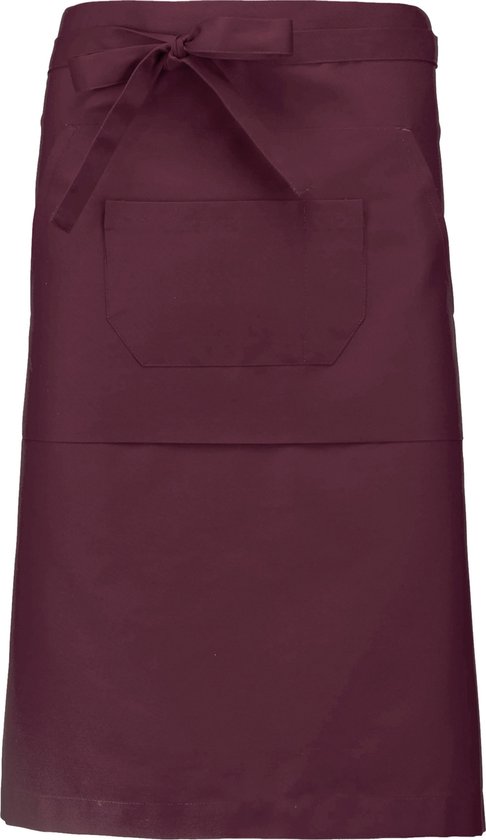 Awesome-Gifts - Professionele Horeca Sloof - K897 Bistro schort - Heupschort - Serveerschort - unisex - lang - 90 x 62,5 cm - per 10 stuks - onbedrukt - Bordeaux / Wine