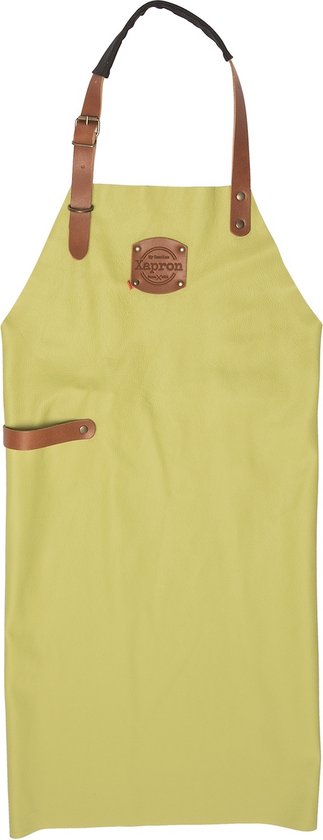 Xapron - Bovine Schort met Schouderbanden Large Leer - Leer - Bruin