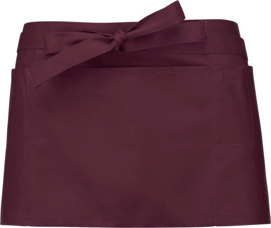 Awesome-Gifts - Professionele Horeca Sloof - K896 Bistro schort - Heupschort - Serveerschort - unisex - kort - 70 x 26 cm - per 10 stuks - onbedrukt - Bordeaux / Wine