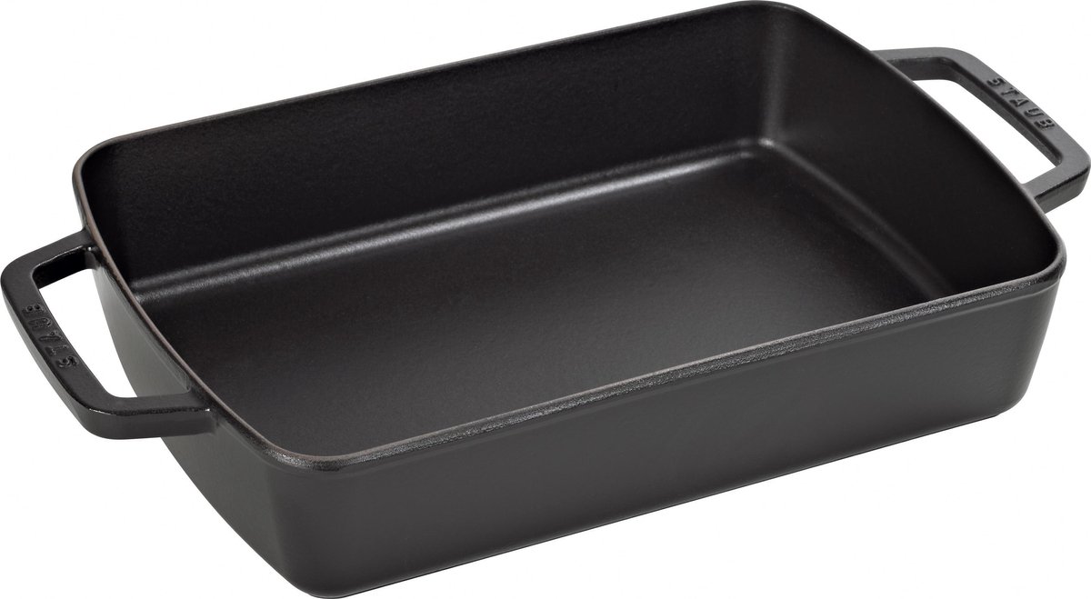 Staub Rechthoekige ovenschotel - 30 x 20 cm - zwart 3,15 l | Bakken&Braden | Keuken&Koken - Keukengerei | 1303023