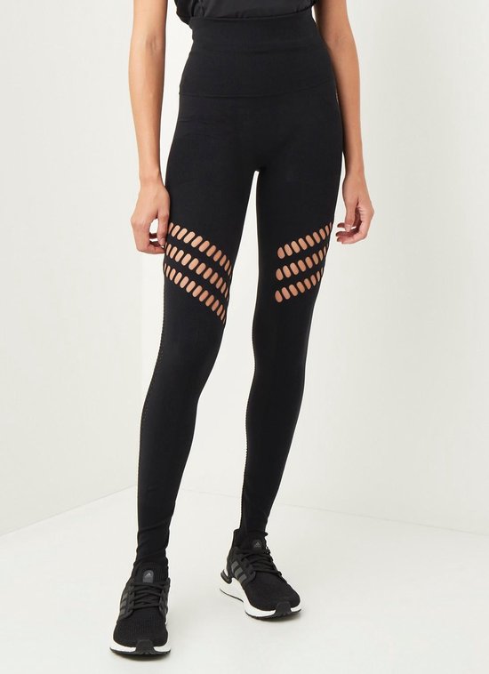 adidas by Stella McCartney High waist yoga legging met cut-out detail - Zwart - Maat L