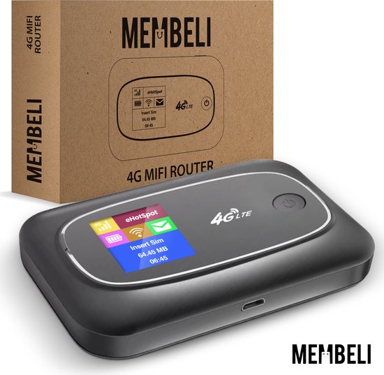 Membeli Mifi 4g router - Wereldwijd Bereik - 300Mbps - 4g - Zwart