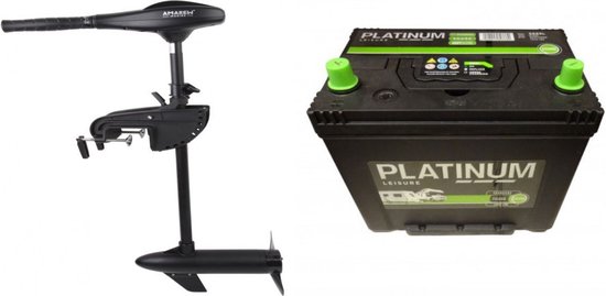 Fluistermotor 48LBS + 110ah accu