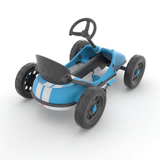 Chillafish Monzi-RS race gocart op 4 wielen, opvouwbaar en snel voor 3 tot 7 jaar, Blauw