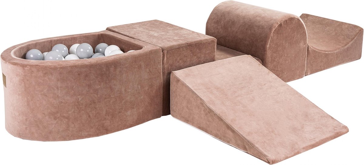 Speelset incl. 100 ballen - Beige - Wit, Grijs