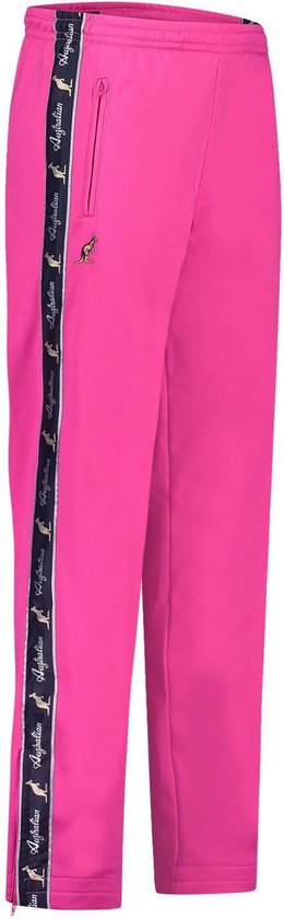 Australian broek met zwarte bies roze en 2 ritsen maat XXS/42
