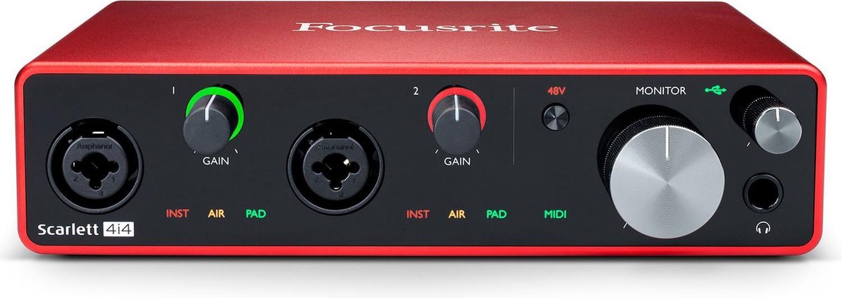 Focusrite Scarlett 3rd Gen 4i4 - USB audio interface, 4 in / 4 uit