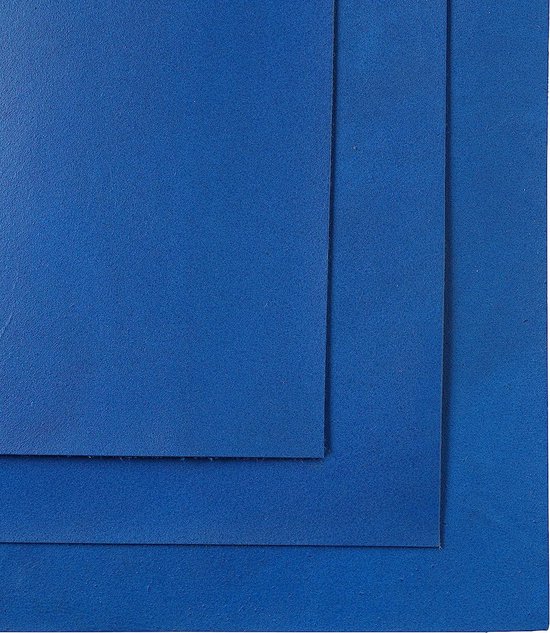 Volnerf Buffelleer Vierkanten - Geschikt voor Sieraden, Portemonnees, Cricut en Kunsthandwerk - Inclusief 3 Platen (30 x 30 cm) + Leren Band (91 cm)