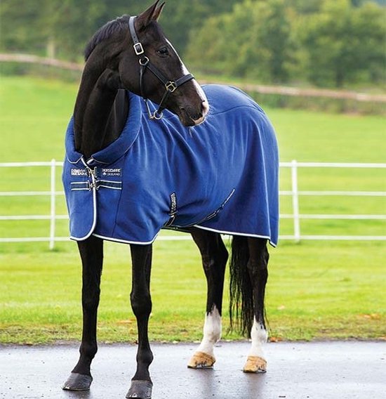 Horseware Cosy Fleece deken Navy/ Beige 5.9 (175) - Zweetdeken