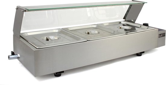 KuKoo 3 Chafing Dish Au Bain Marie Warmhoud Schalen
