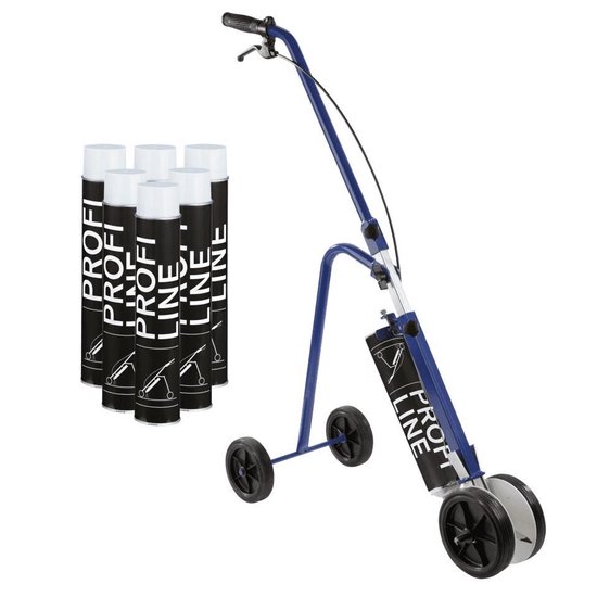 Profi Line lijnentrekker met 6 bussen markeerverf, 750 ml 6 bussen witte markeerverf