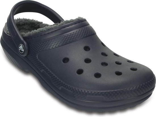 Crocs - Classic Lined Clog - Instap Sandaal - 43 - 44 - Blauw