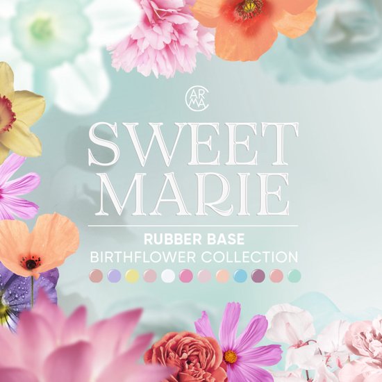 SWEET MARIE RUBBERBASE COLLECTIE 12 stuks by CARMA COSMETICS (12 stuks voor de prijs van 10!)