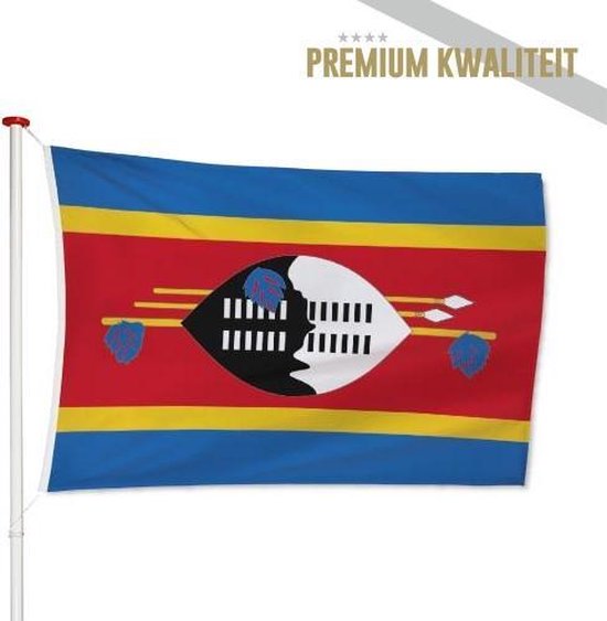 Swazische Vlag Swaziland 200x300cm - Kwaliteitsvlag - Geschikt voor buiten